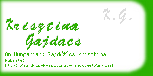 krisztina gajdacs business card